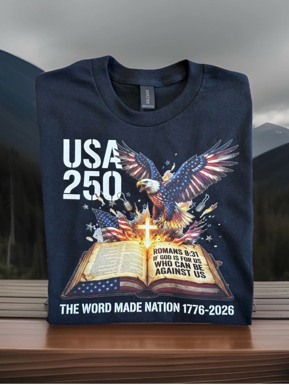 250th USA  4th Of July Anniversary Christain T- Shirt